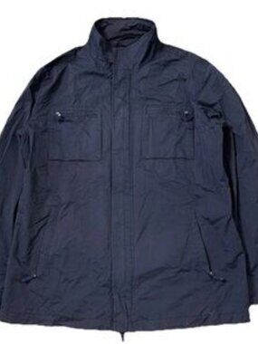 Robert Talbott Carmel Blue Windbreaker Jacket size XL